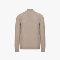 Cardigan zippé à col montant en cachemire - Taupe