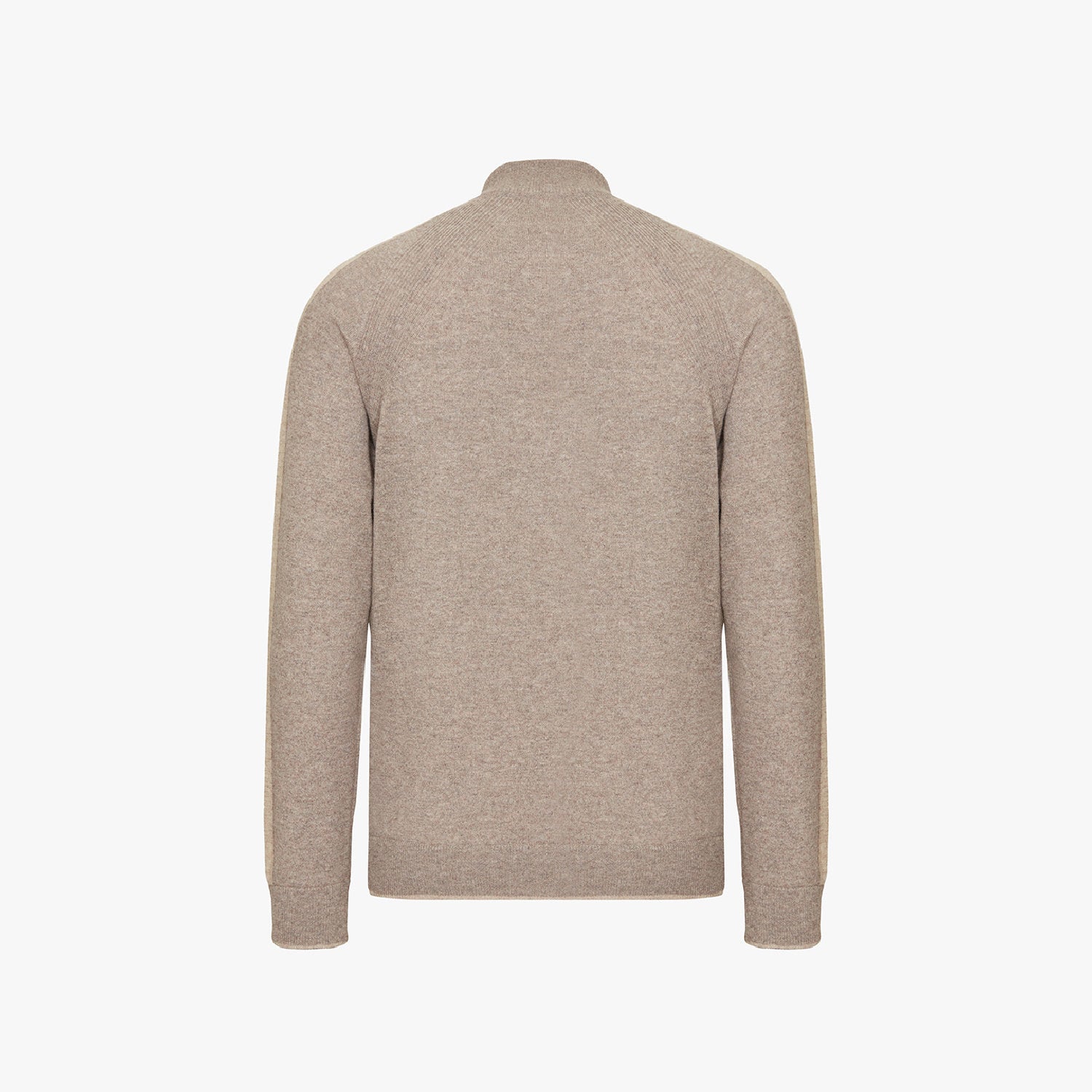 Cardigan zippé à col montant en cachemire - Taupe