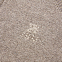 Cardigan zippé à col montant en cachemire - Taupe