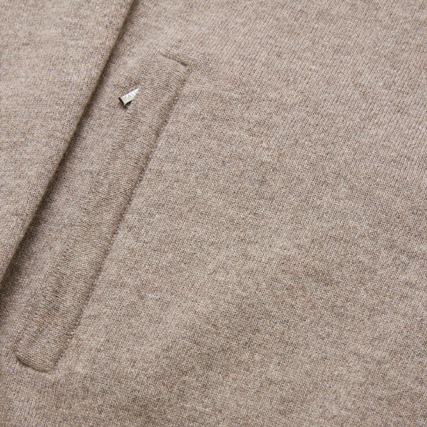 Cardigan zippé à col montant en cachemire - Taupe