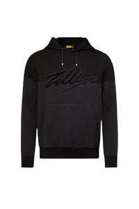 Sweat à capuche en cuir exotique - Noir & Gris