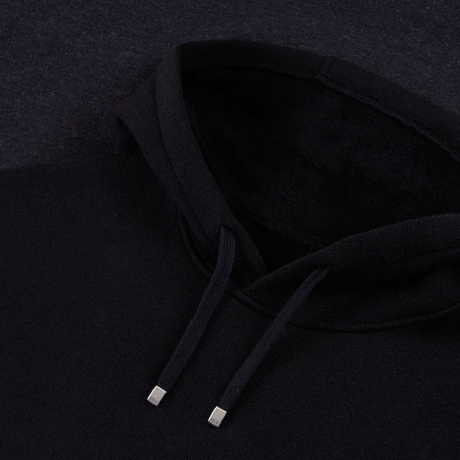 Sweat à capuche en cuir exotique - Noir & Gris