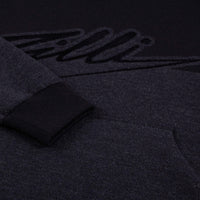 Sweat à capuche en cuir exotique - Noir & Gris