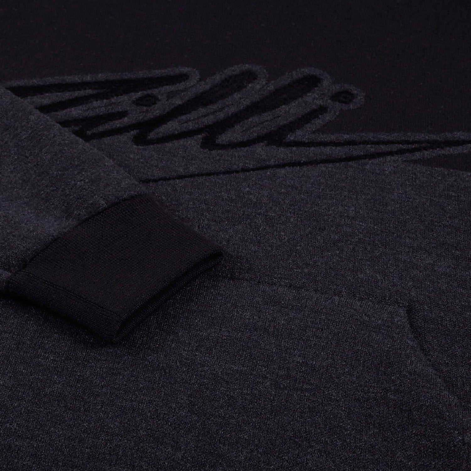 Sweat à capuche en cuir exotique - Noir & Gris
