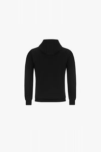 Sweat à capuche avec logo en laine et cachemire - Noir