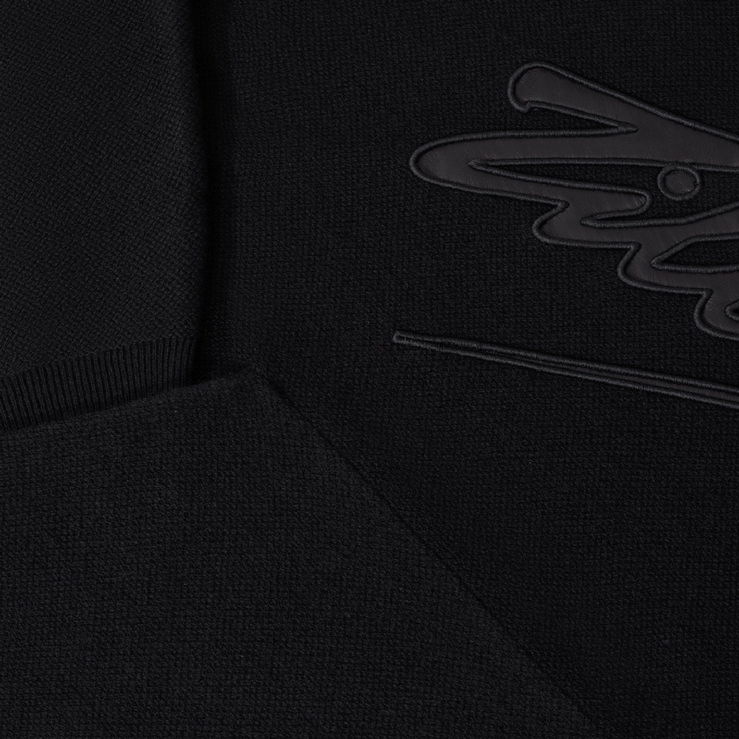 Sweat à capuche avec logo en laine - Noir