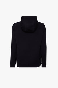 Sweat à capuche logo en laine - Noir