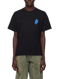 T-Shirt Imprimé Ancres Et Chats - Black
