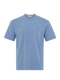 T-shirt à manches courtes et broderies ancres - Steel Blue