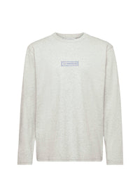 T-Shirt À Manches Longues Avec Imprimé Dans Le Dos - Light Grey Melange