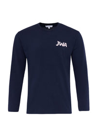 T-Shirt À Manches Longues Avec Imprimé Dans Le Dos Jwa - Dark Navy