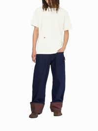 T-Shirt Avec Broderie Contrastée - Off White