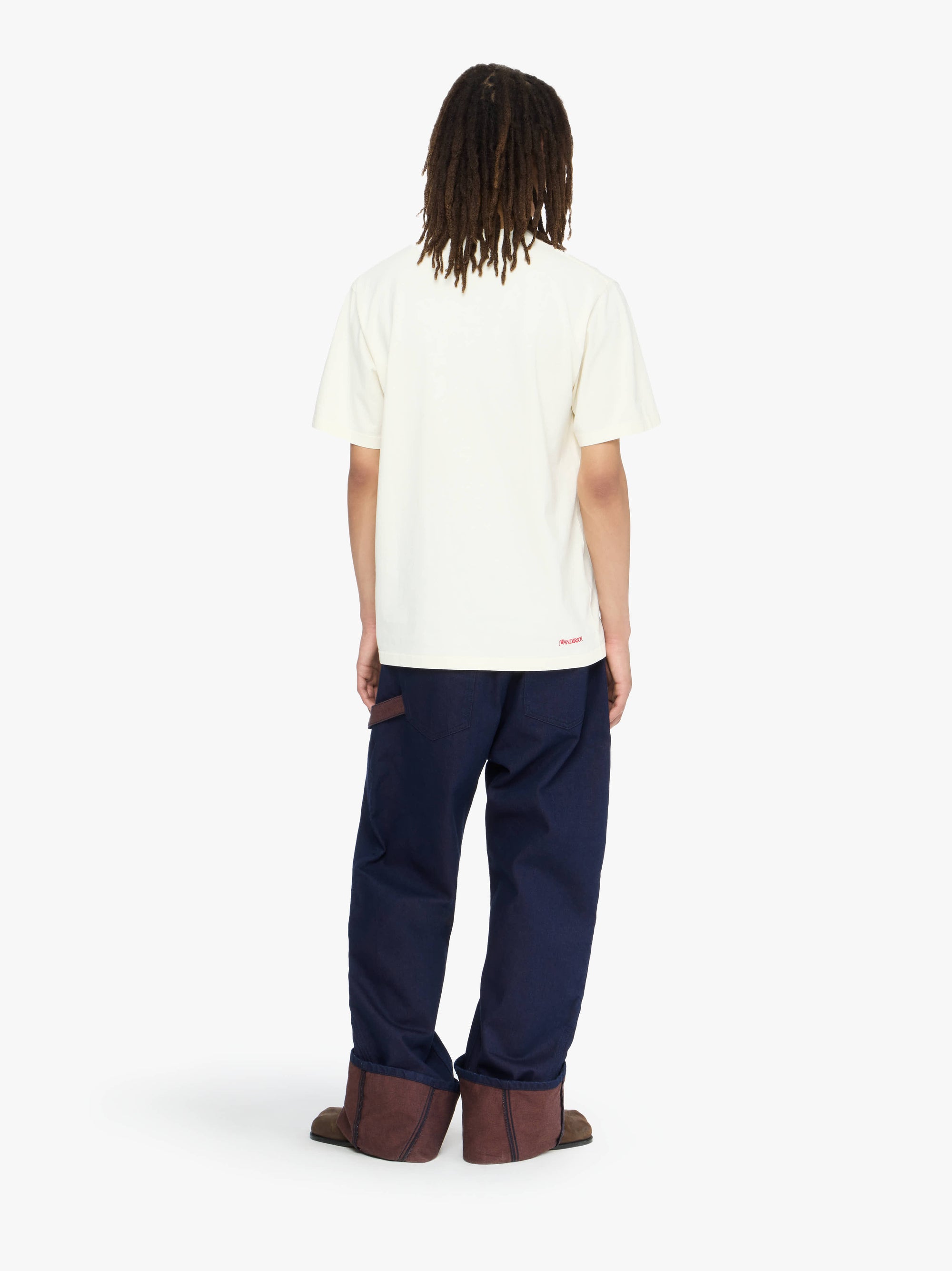 T-Shirt Avec Broderie Contrastée - Off White