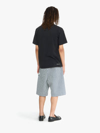 T-Shirt Avec Broderie Contrastée - Washed Black