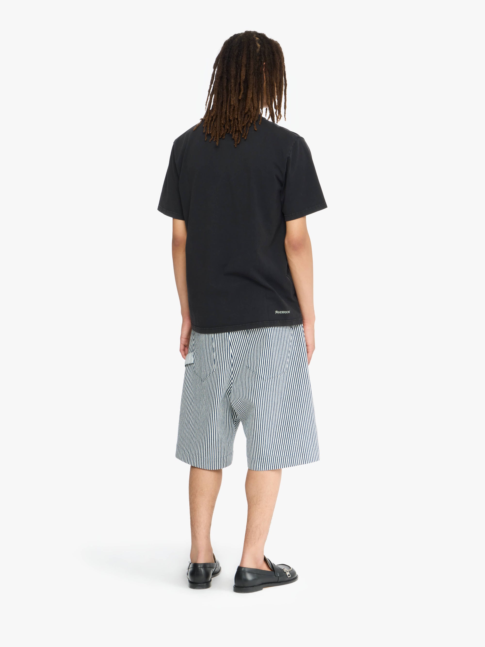 T-Shirt Avec Broderie Contrastée - Washed Black