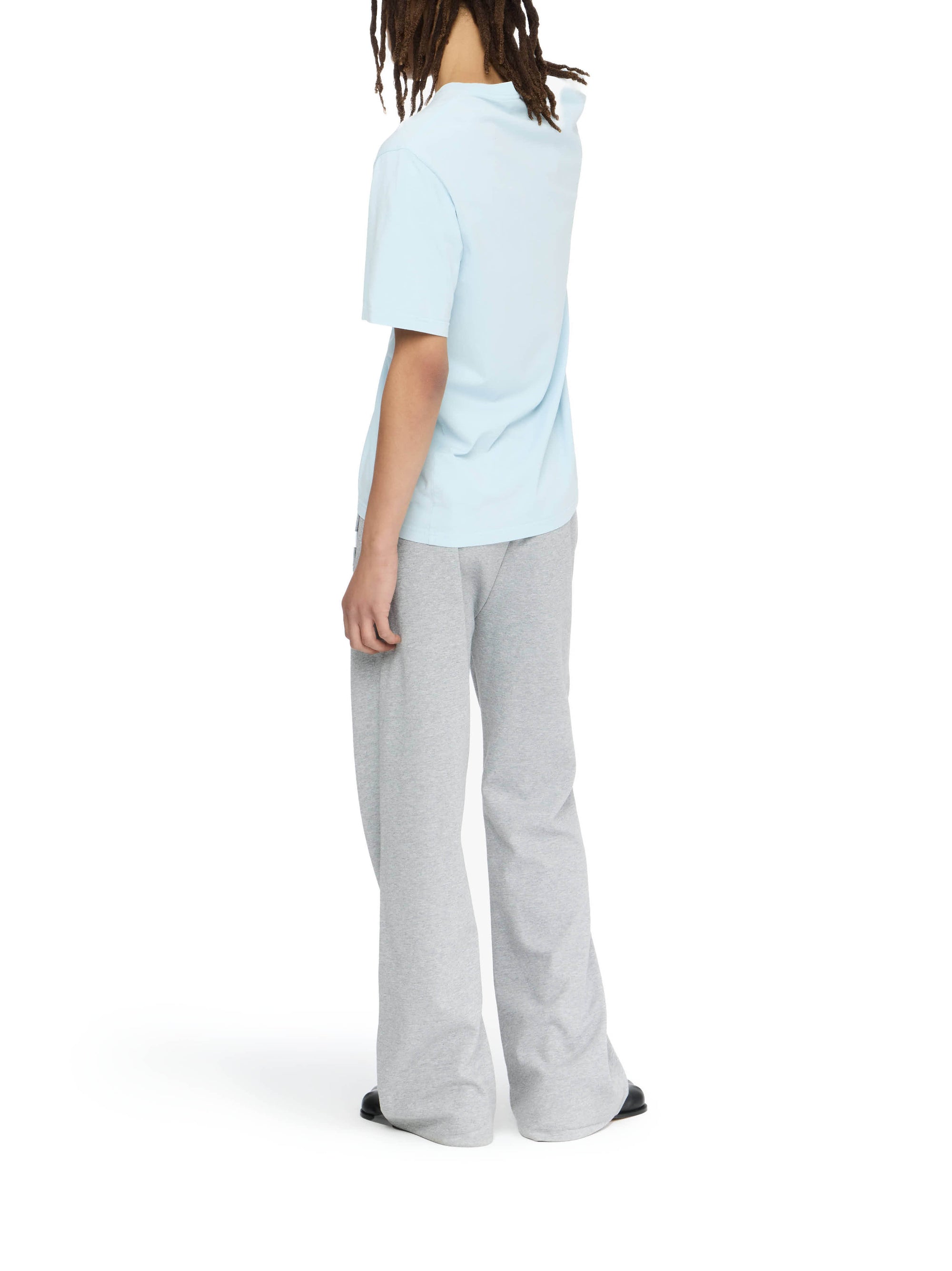 T-Shirt Avec Broderie Contrastée - Pale Blue