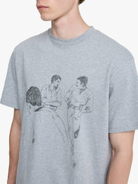 T-Shirt Imprimé Café - Mid Grey Melange