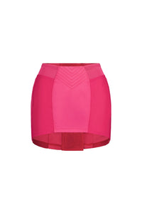 Jupe courte Tattoo en satin - Pink Shocking