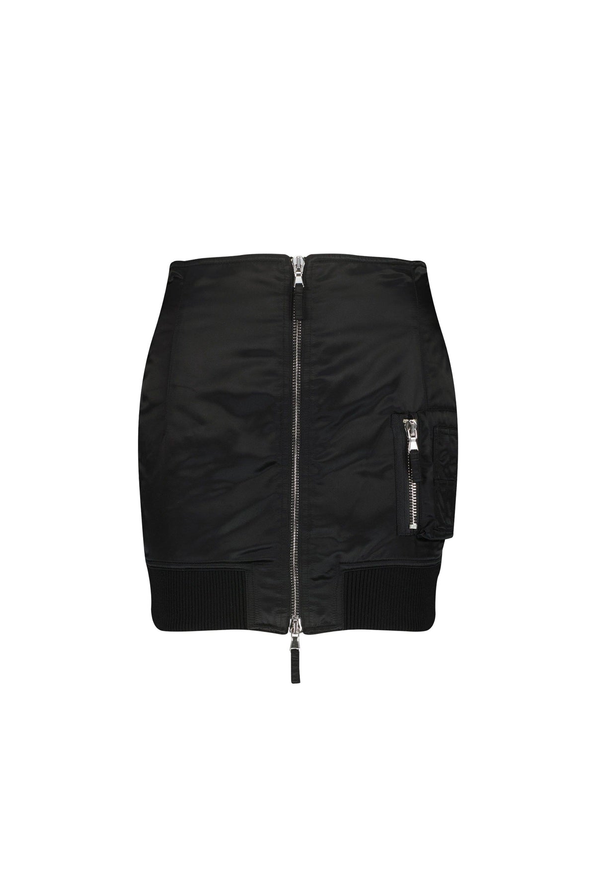 Jupe courte Tattoo en satin - Black