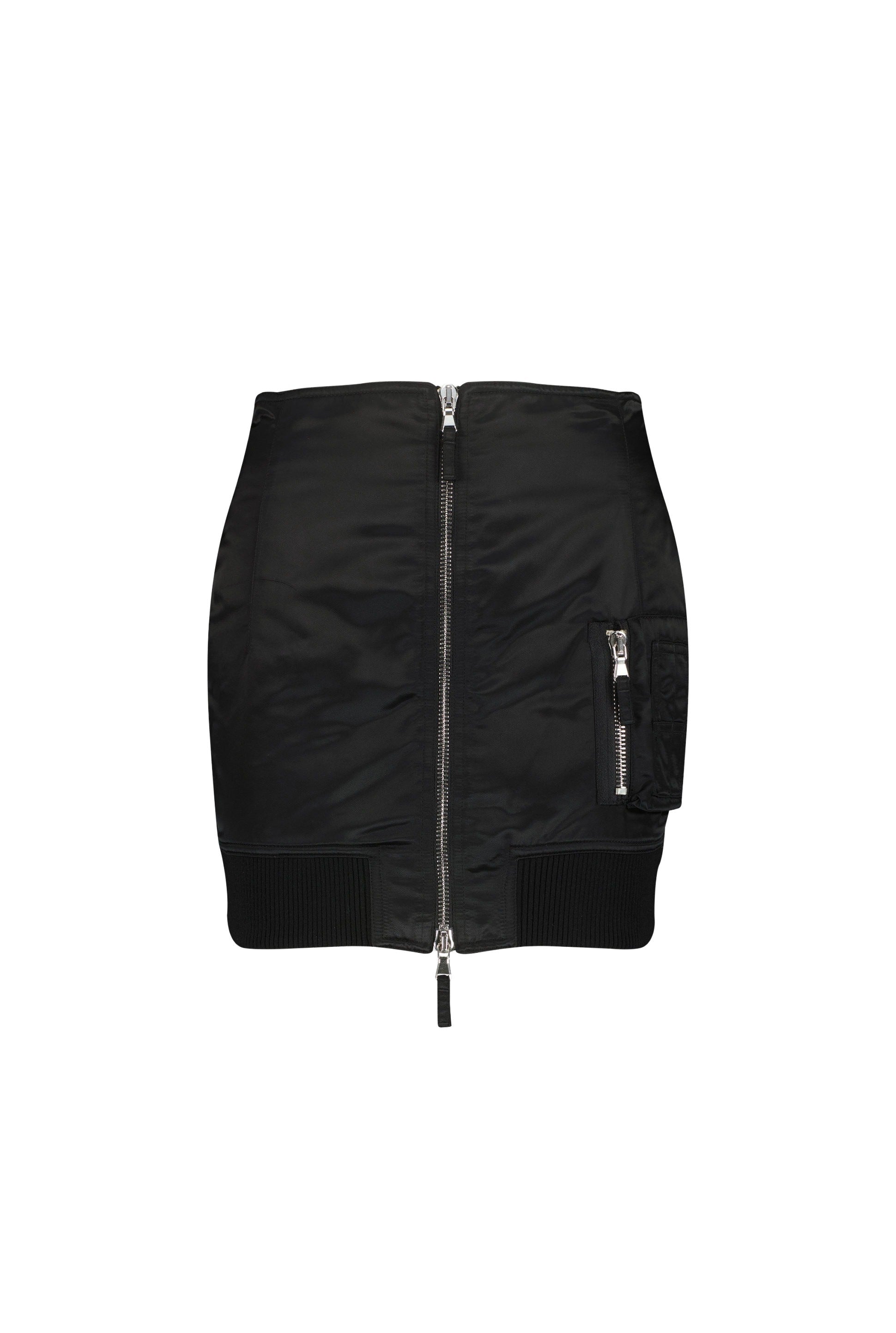 Jupe courte Tattoo en satin - Black