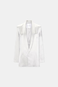 Julianne Satin Blazer - Platinum