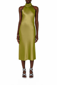 Robe Sienna coupe croisée - Chartreuse