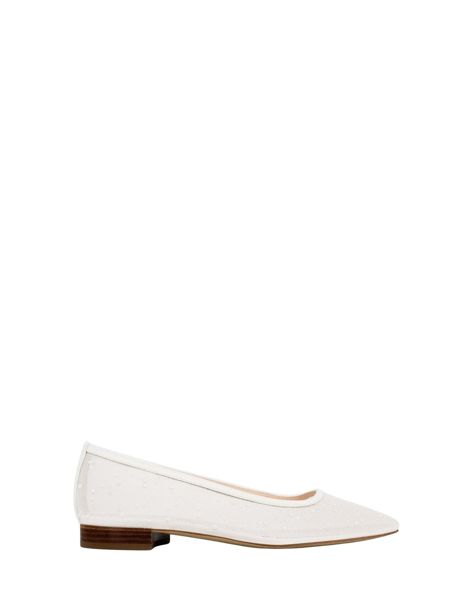 Julie satin ballet flats - White