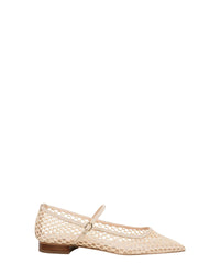 Ballerines Julie Net en cuir - Nude