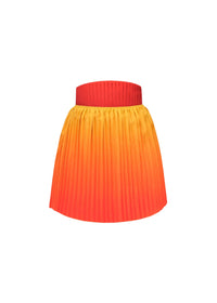 Short pleated Kata skirt - Adwa Red