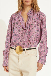 Blouse Juul fleurie à manches longues - Pink