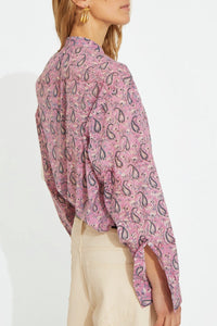 Blouse Juul fleurie à manches longues - Pink