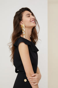Boucles d’oreilles bicolores en laiton - Or & Argent