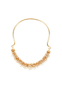 Gold necklace with pearls - Gold