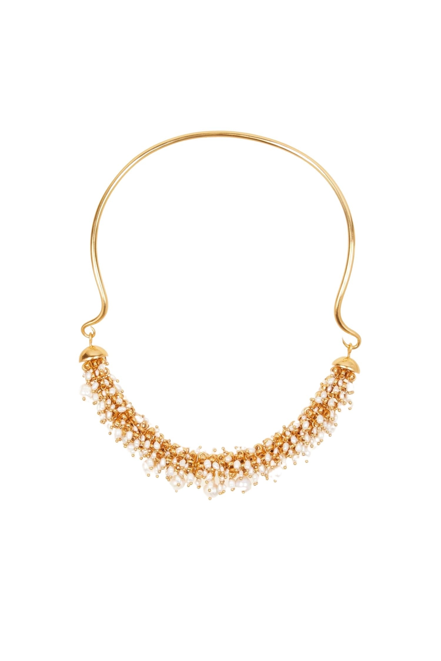 Gold necklace with pearls - Gold