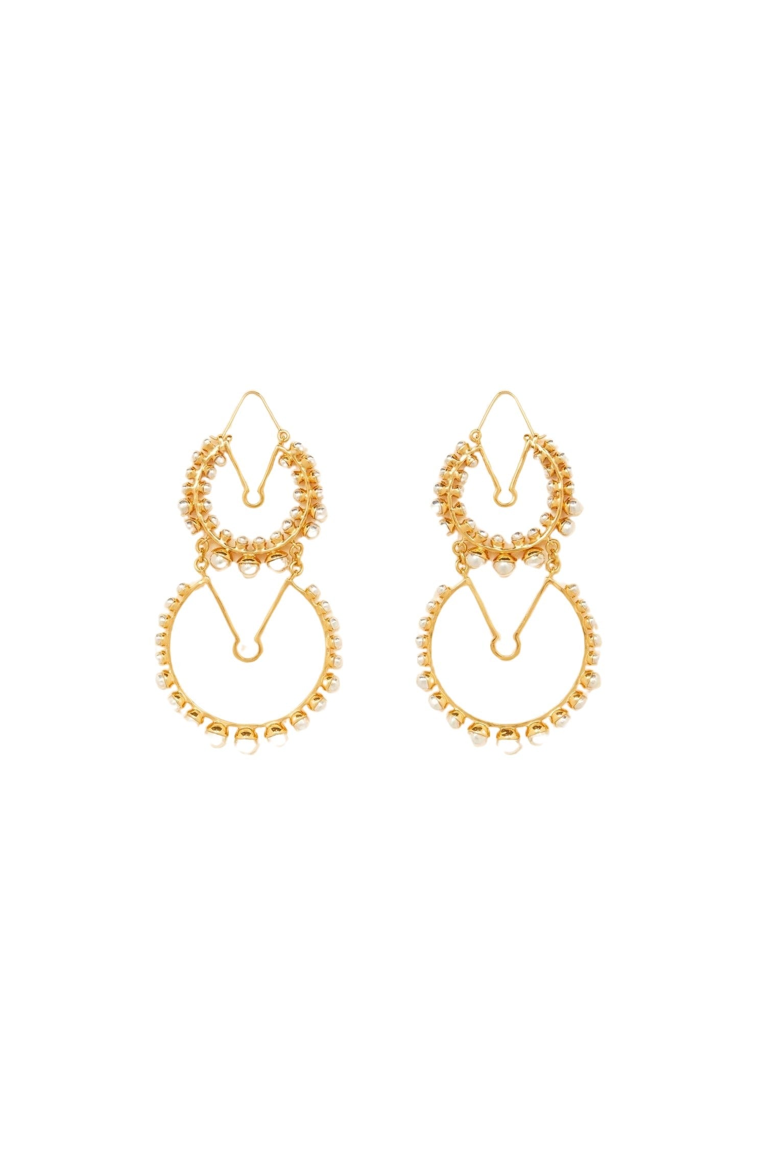 Doubles créoles en laiton - Or & Argent