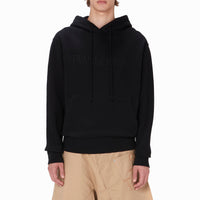 Sweat À Capuche Avec Logo Brodé - Black