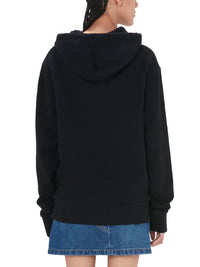Sweat À Capuche Avec Logo Brodé - Black
