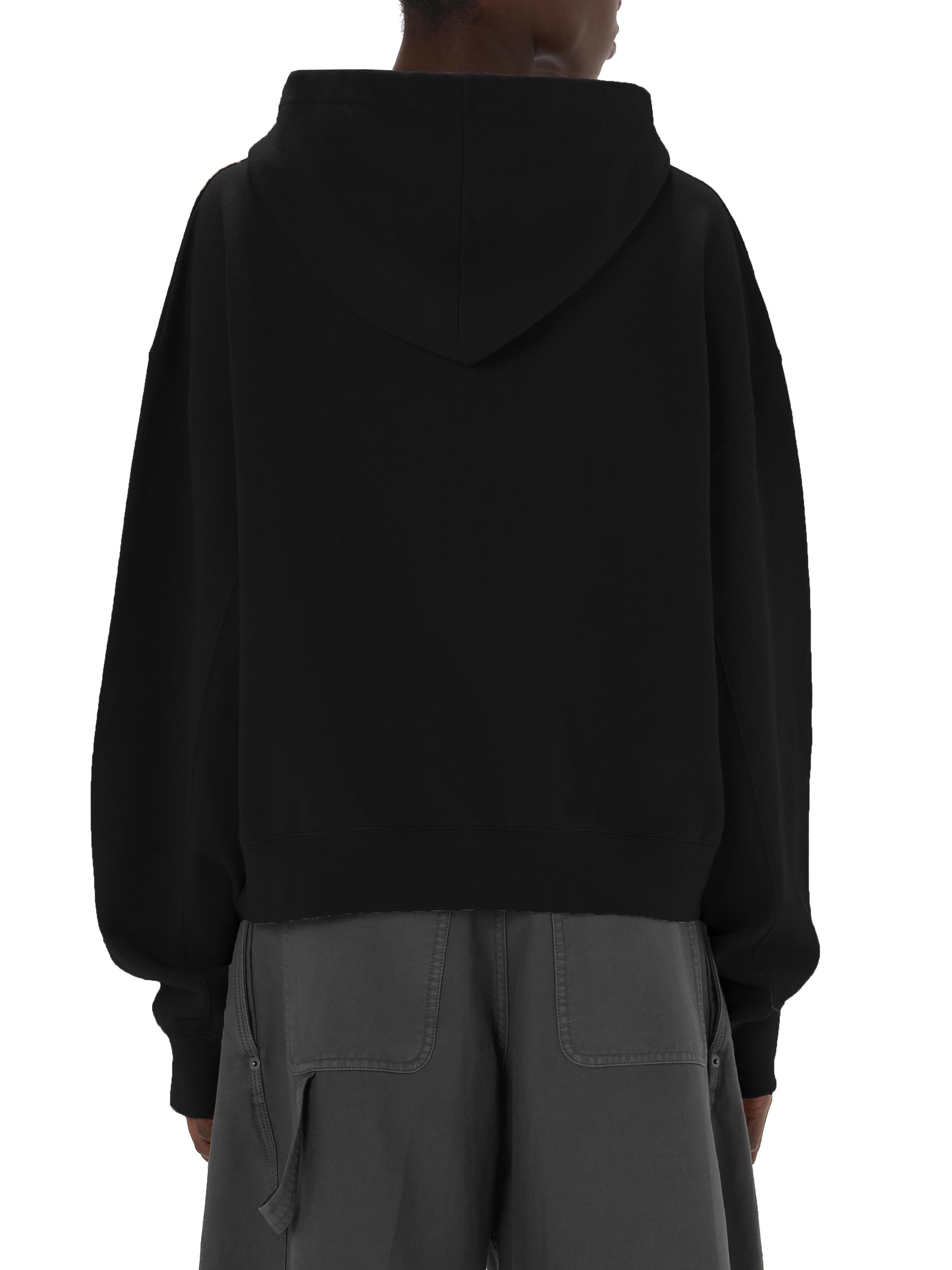 Sweat À Capuche Avec Logo Ancres - Black