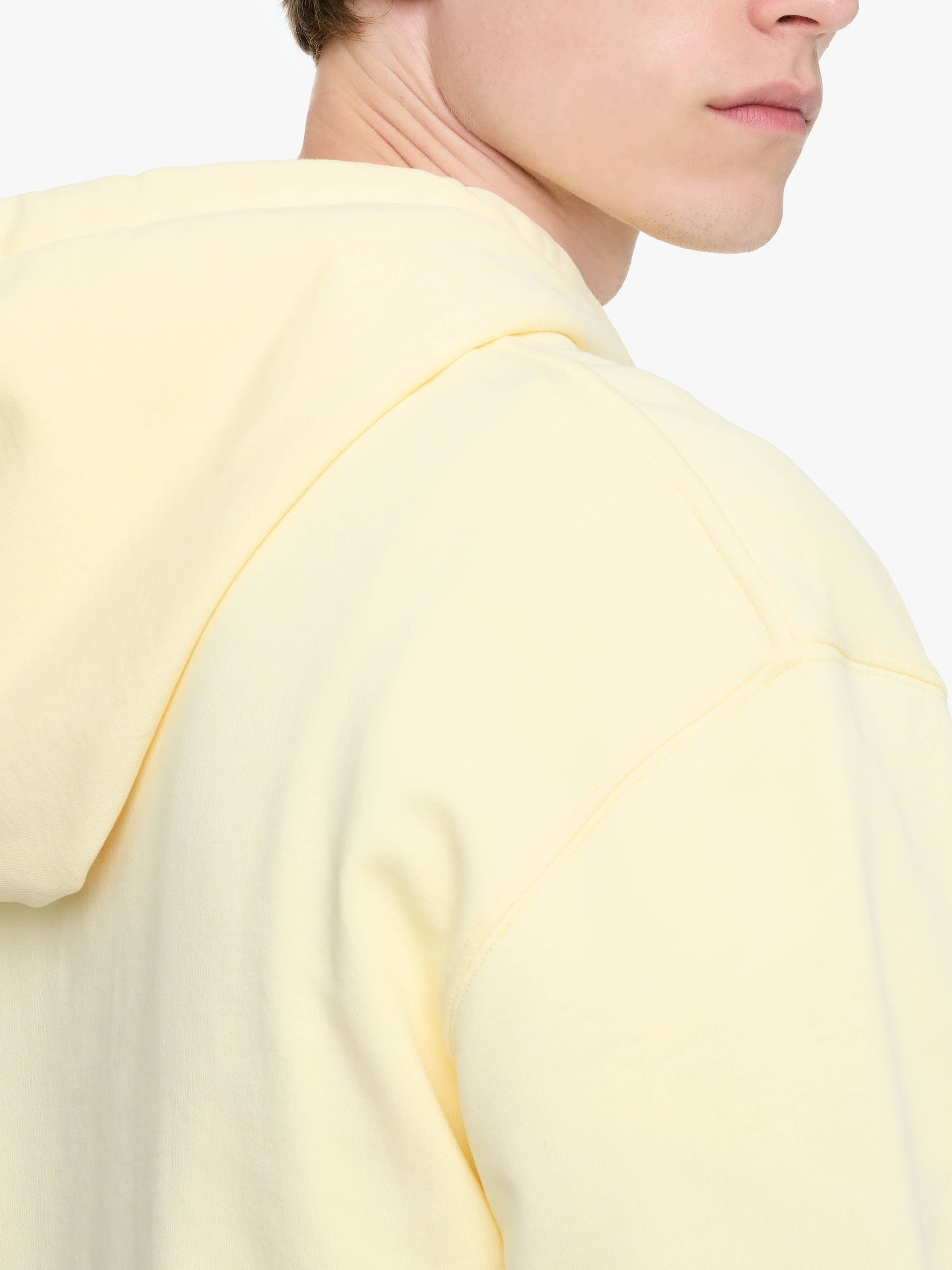 Sweat À Capuche Avec Logo Brodé - Buttermilk