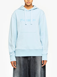 Sweat À Capuche Avec Logo Brodé - Pale Blue