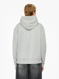 Sweat À Capuche Avec Logo Brodé - Grey Melange