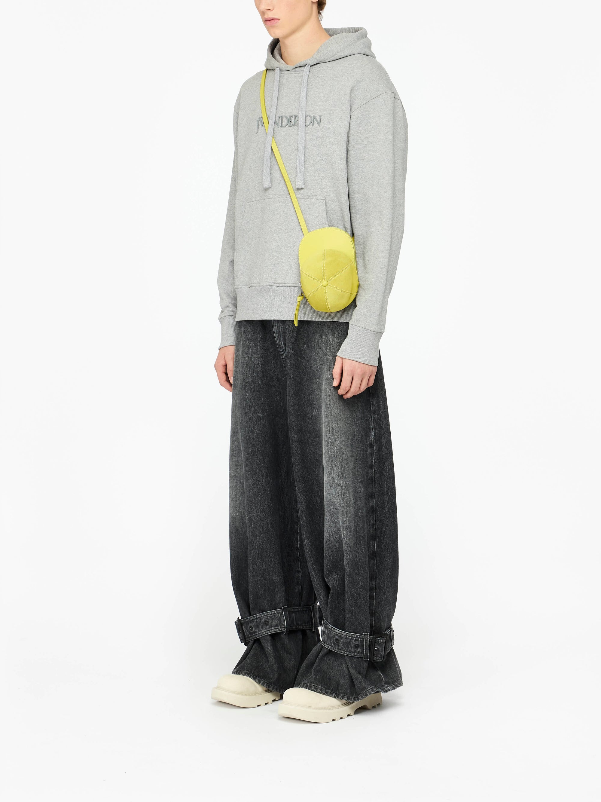 Sweat À Capuche Avec Logo Brodé - Grey Melange