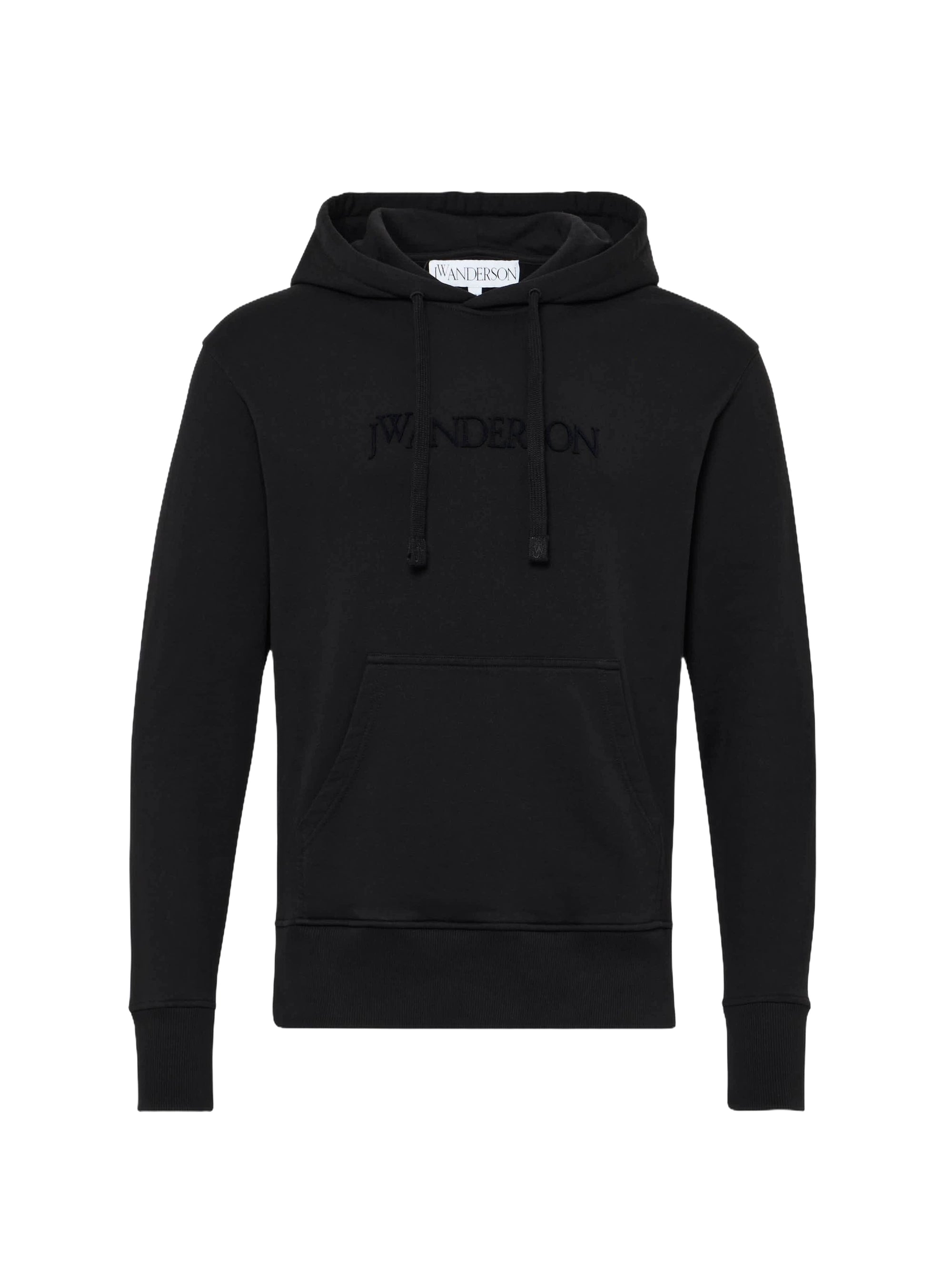 Sweat À Capuche Avec Logo Brodé - Black