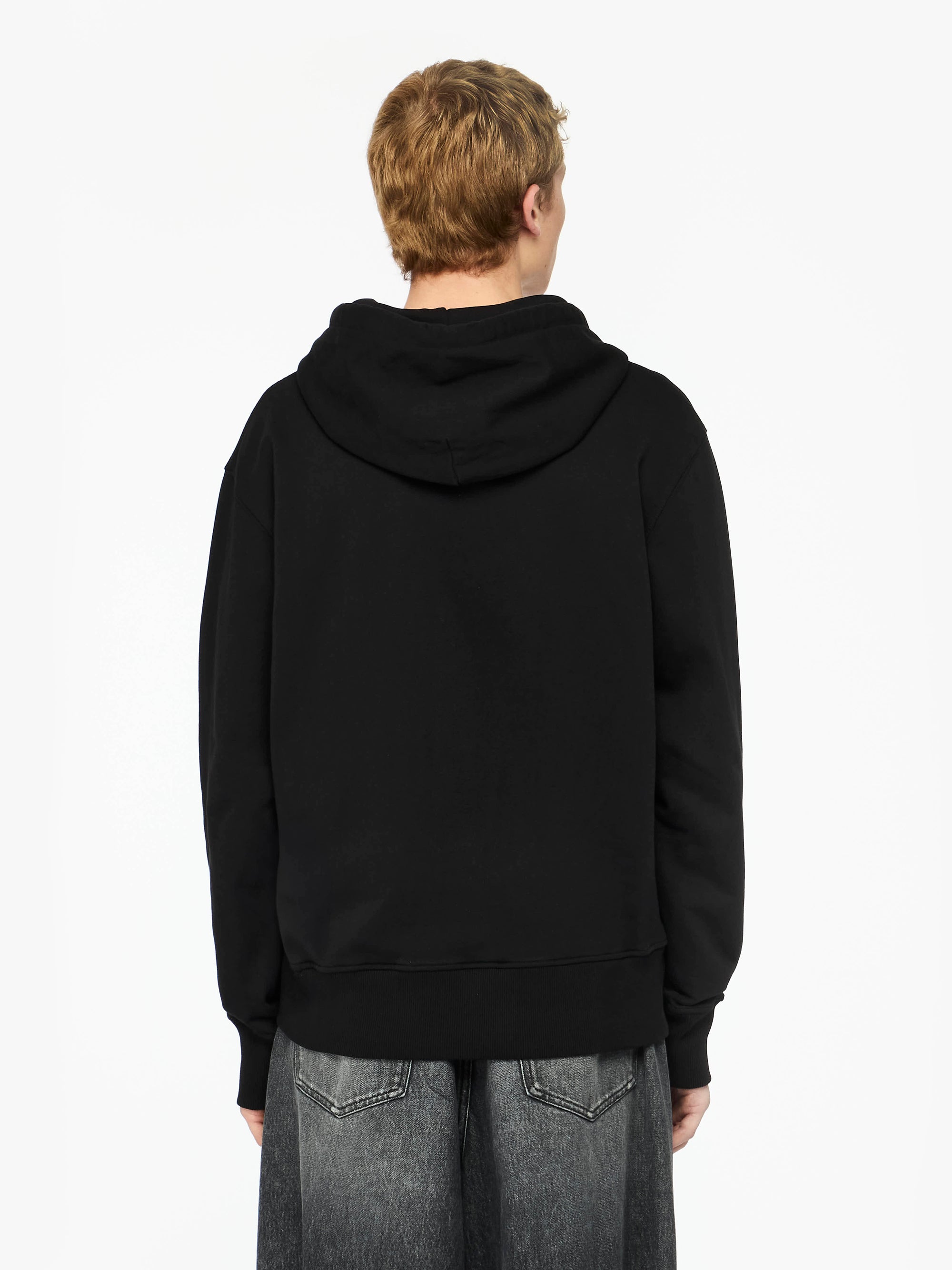 Sweat À Capuche Avec Logo Brodé - Black