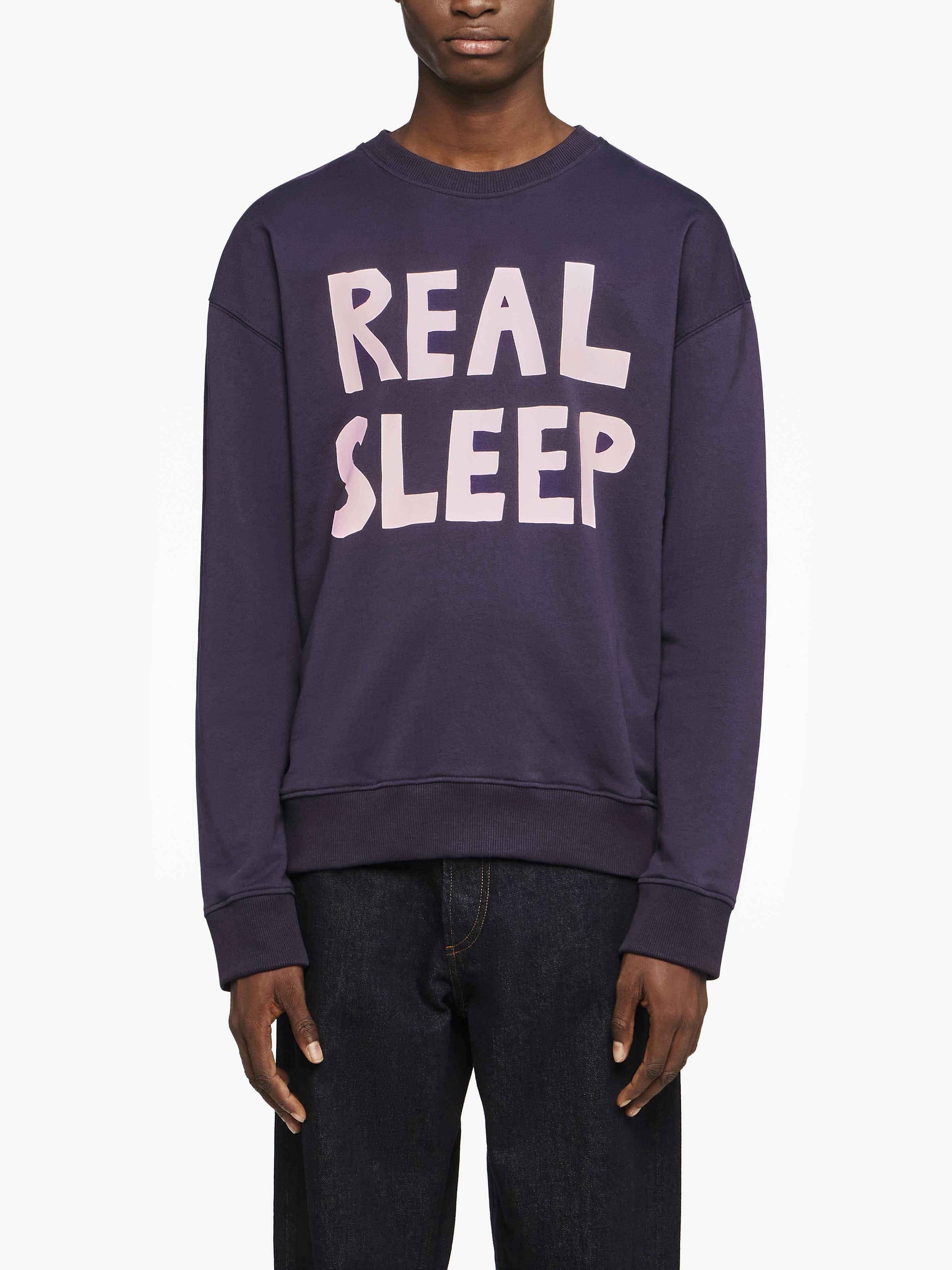 Sweat-Shirt Imprimé Real Sleep - Dark Navy