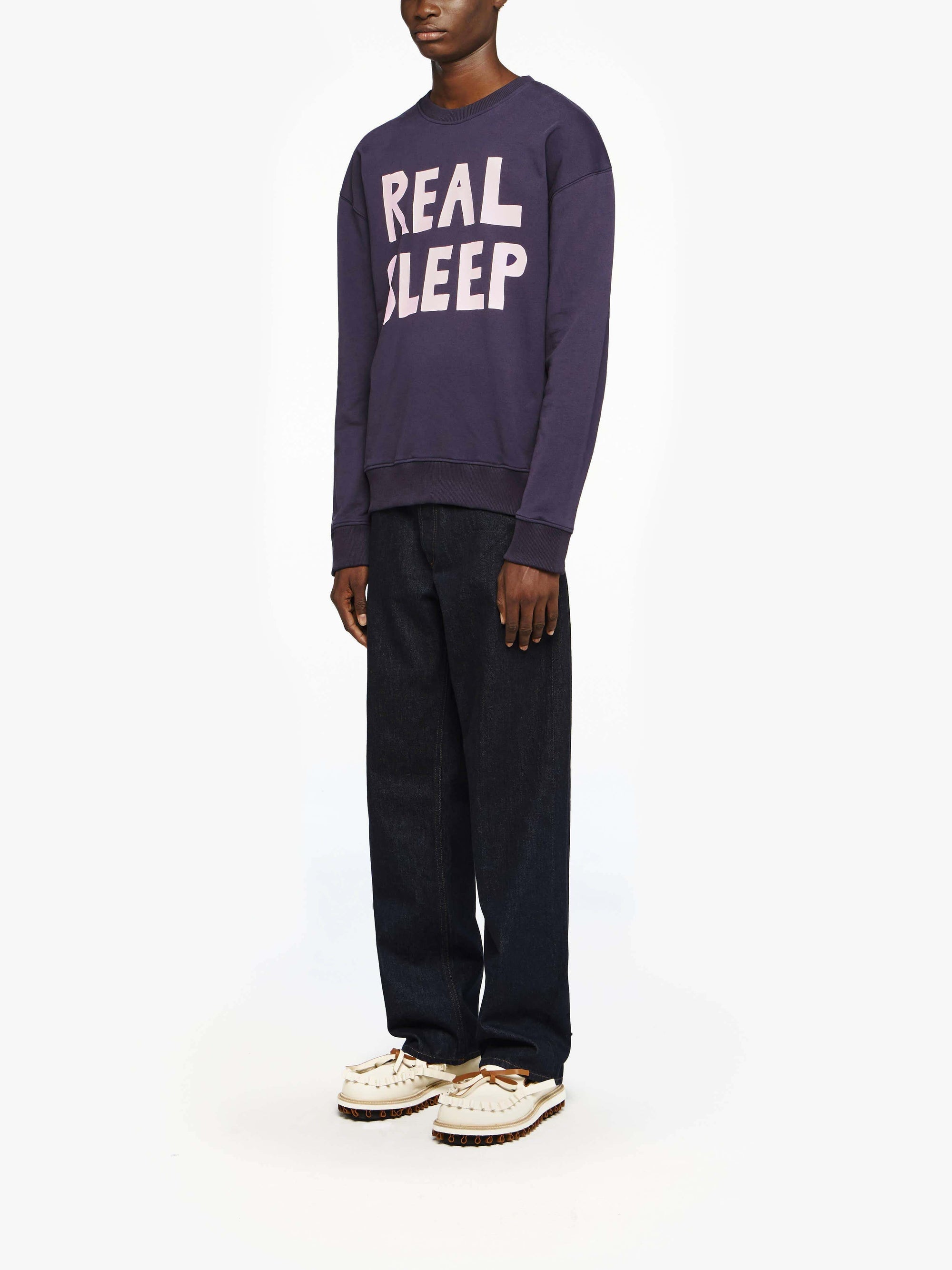 Sweat-Shirt Imprimé Real Sleep - Dark Navy