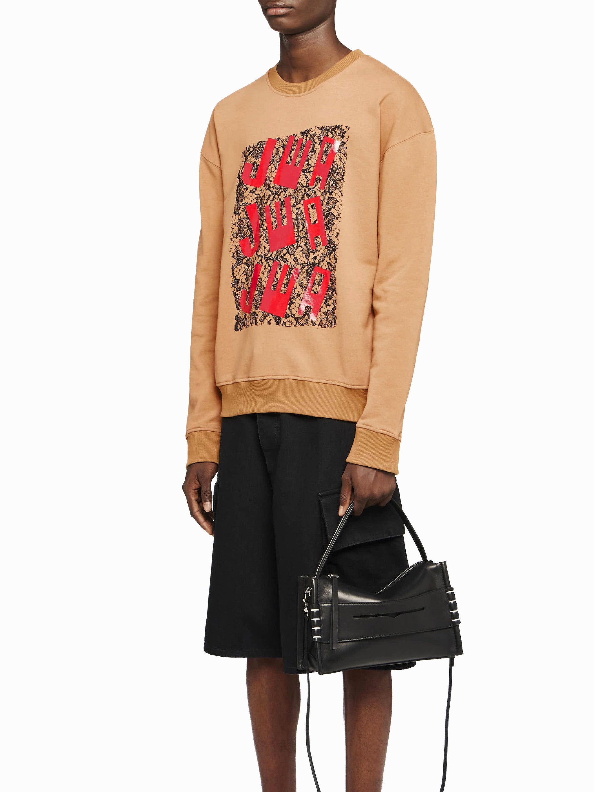 Pull à détails en dentelle - Beige