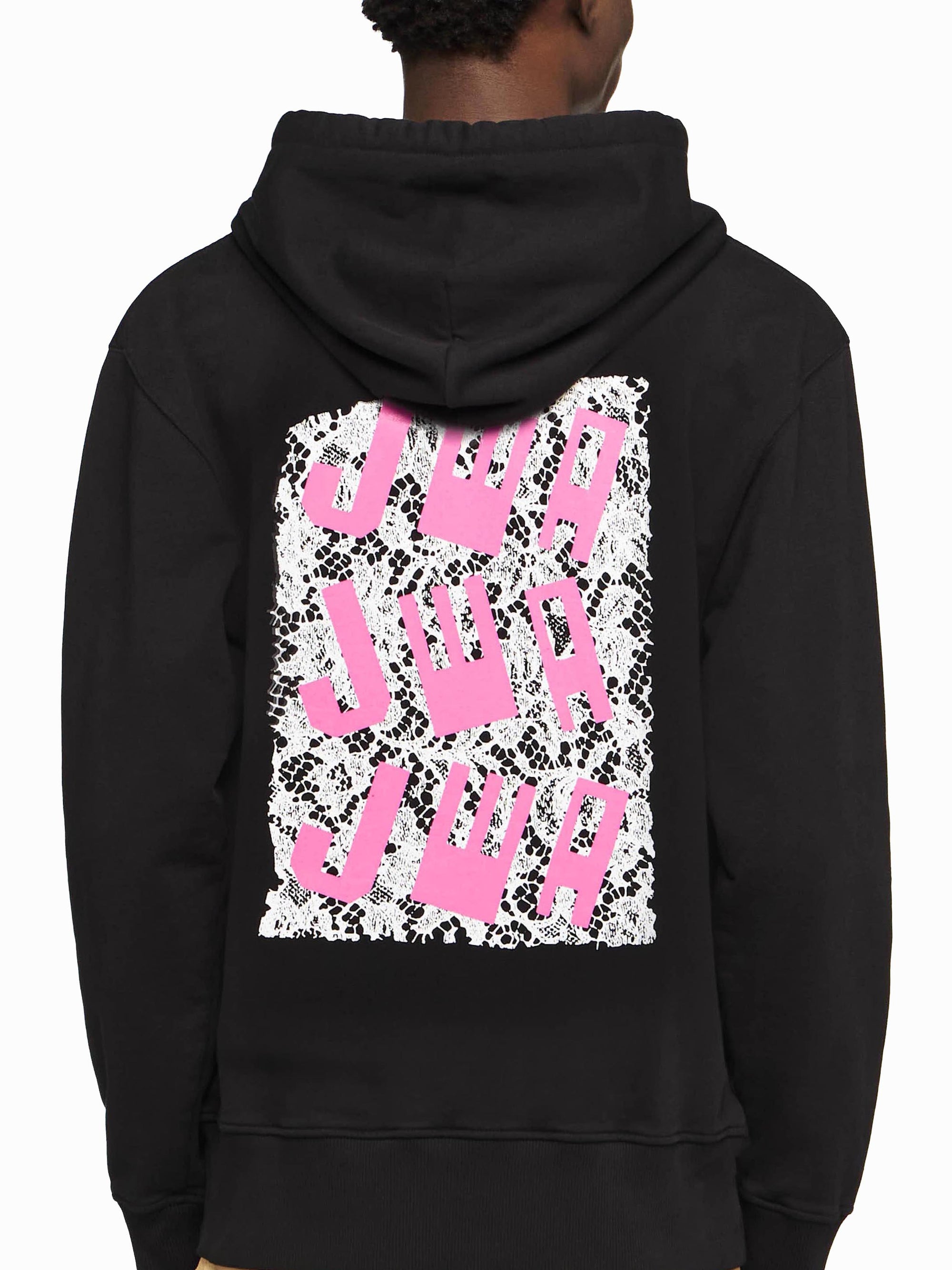 Sweat À Capuche Jwa Avec Empiècement En Dentelle Dans Le Dos - Black