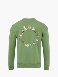 Sweat-Shirt Avec Imprimé D'Ancre Brodé Dans Le Dos - Forest Green