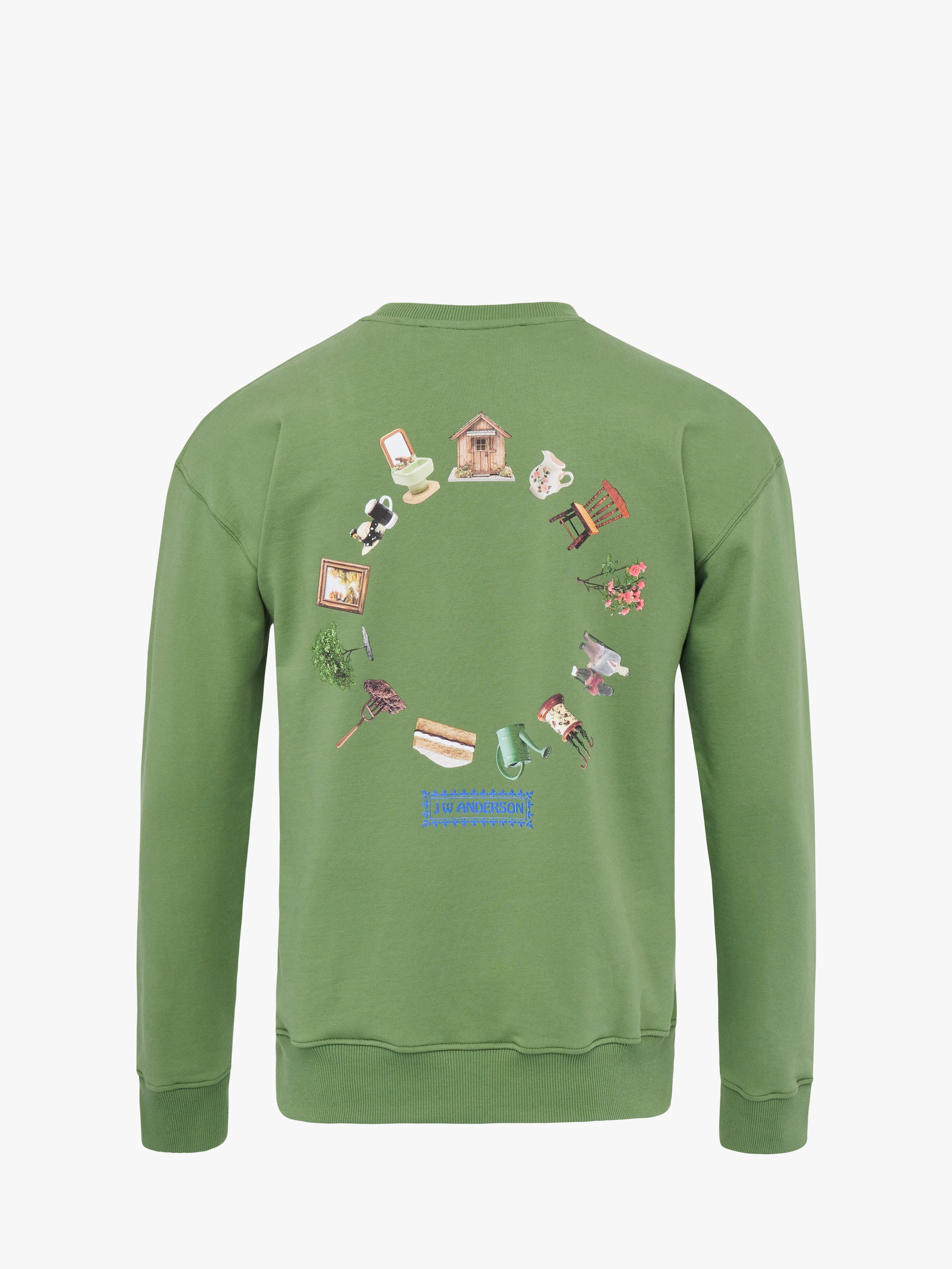 Sweat-Shirt Avec Imprimé D'Ancre Brodé Dans Le Dos - Forest Green